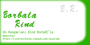 borbala rind business card